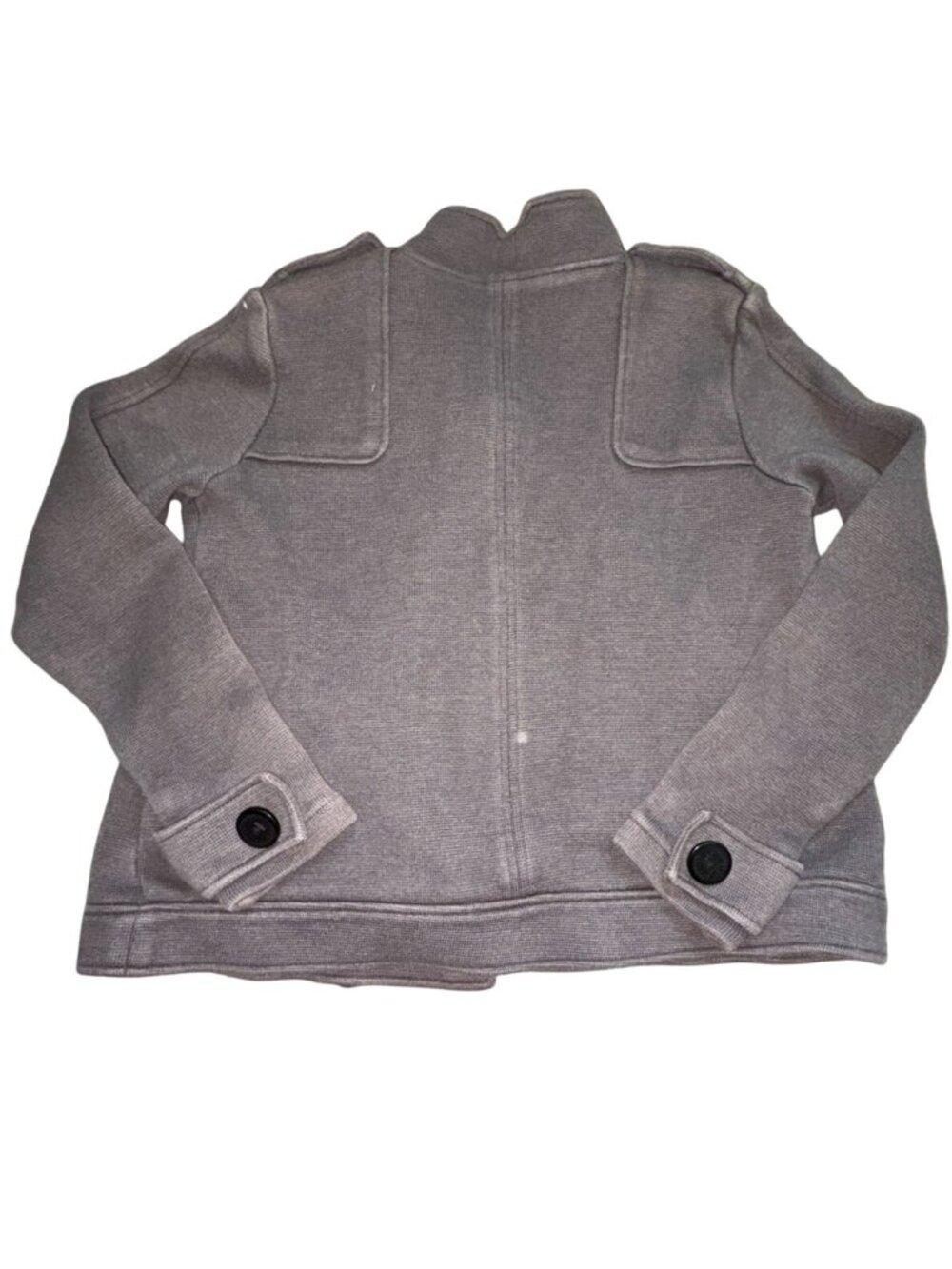 525 America Knit Sweatshirt Style Double Breasted Jacket-Gray-M-GUC - Picture 7 of 7